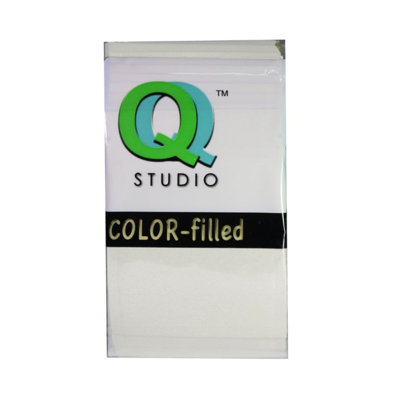 QQ Studio 100x Premium Smell Proof Food Safe Double-Sided Color Mylar Foil Flat Heat Sealable Sample QuickQlick Zipper Seal Bag 7.5x10cm (3x4") (White) - Image 5